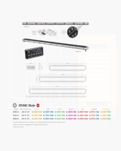 IONNIC IL-277A-11AA LIGHTBAR LED RED/BLU 1200MM 12-24V